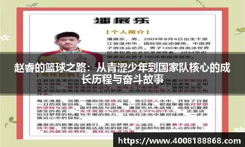 赵睿的篮球之路：从青涩少年到国家队核心的成长历程与奋斗故事